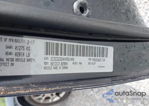 2017 Dodge Challenger Gt from USA, damaged, VIN 2C3CDZGGXHH581043